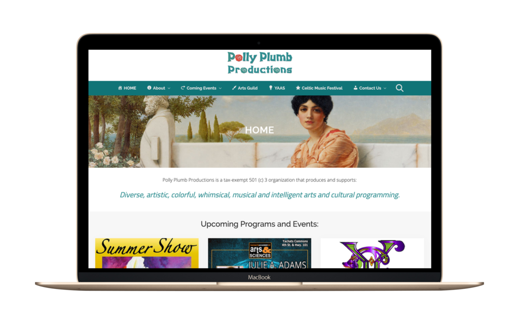 Polly Plumb home page site update - Intent Design Studio