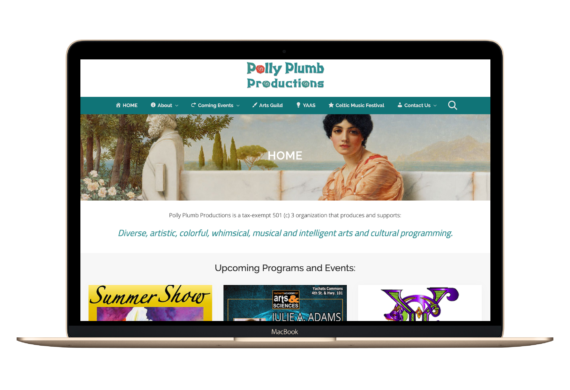 Polly Plumb home page site update - website design by Intent Design Studio