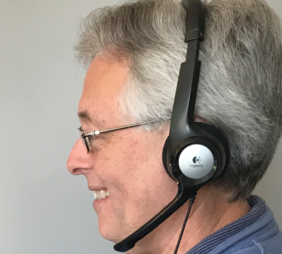 Bruce with headset
