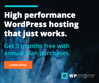 WP Engine: High Performance WordPress hosting - 3 months free with annual plan