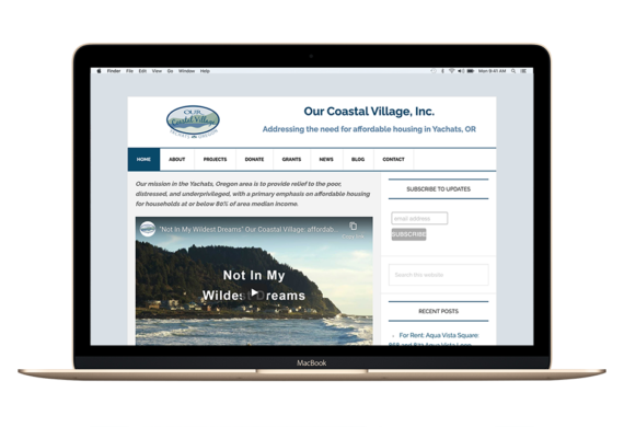 Our Coastal Village - website design by Intent Design Studio