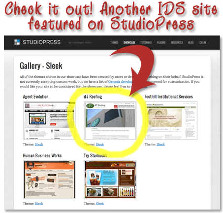 d-7Roofing showcased on StudioPress site gallery