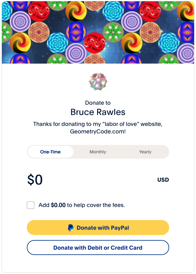 example of PayPal Donation page (GeometryCode.com)